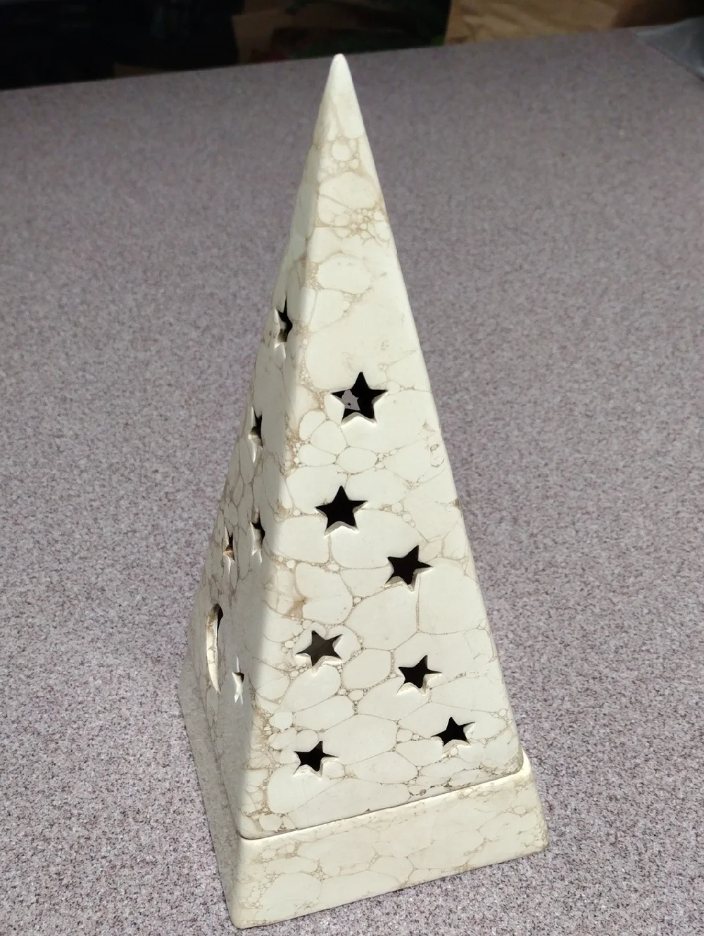 Vintage 90's PartyLite Pyramid Galaxy Tea Light Holder in Cream - Picture 3 of 8